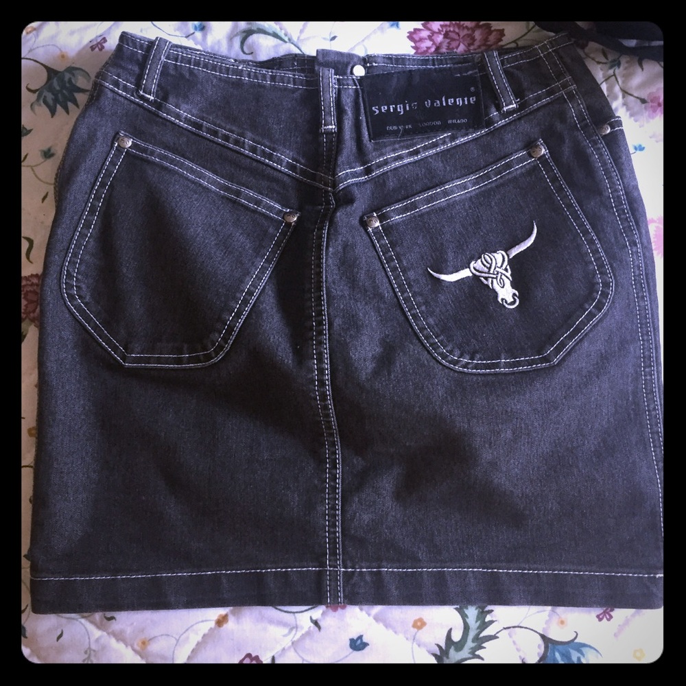 Sergio Valentino Jean mini skirt vintage